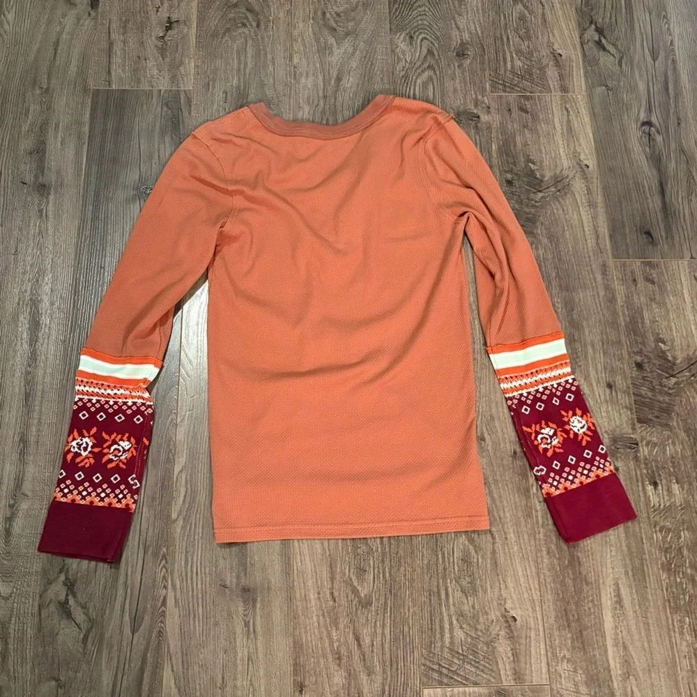 Free People Mikah Notch Neck Thermal longs sleeve top - Picture 8 of 12